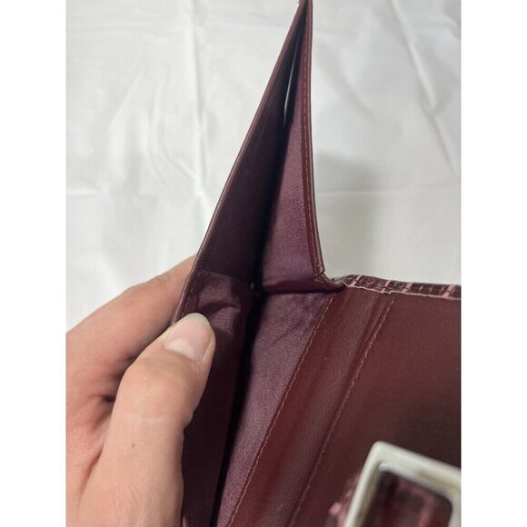 Identity Stronghold Womens Wallet Croc Print Leather Bifold Organizer - Picture 11 of 16